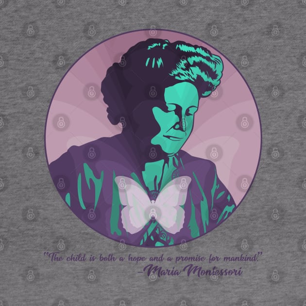 Mariposa (Maria Montessori) by PlaidDesign